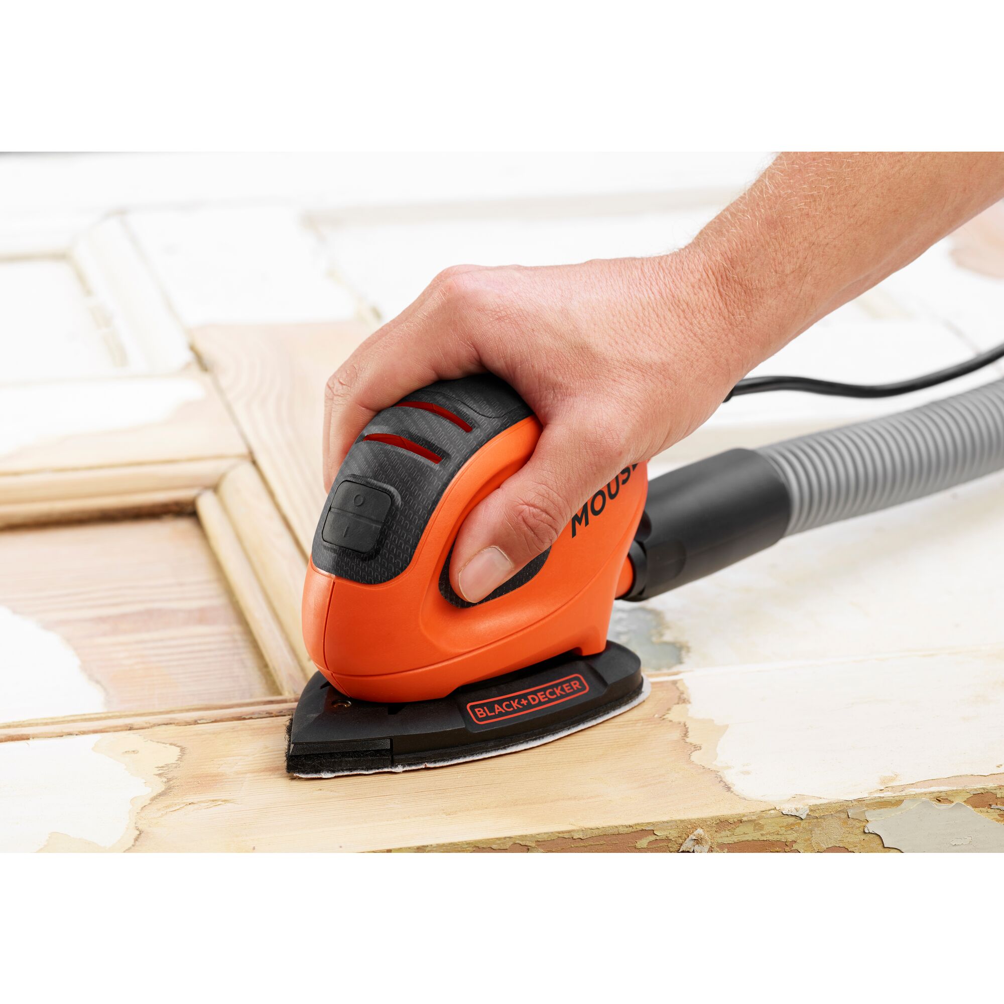 Mouse Electric Detail Sander and 6 Sanding Sheets 55W BLACK