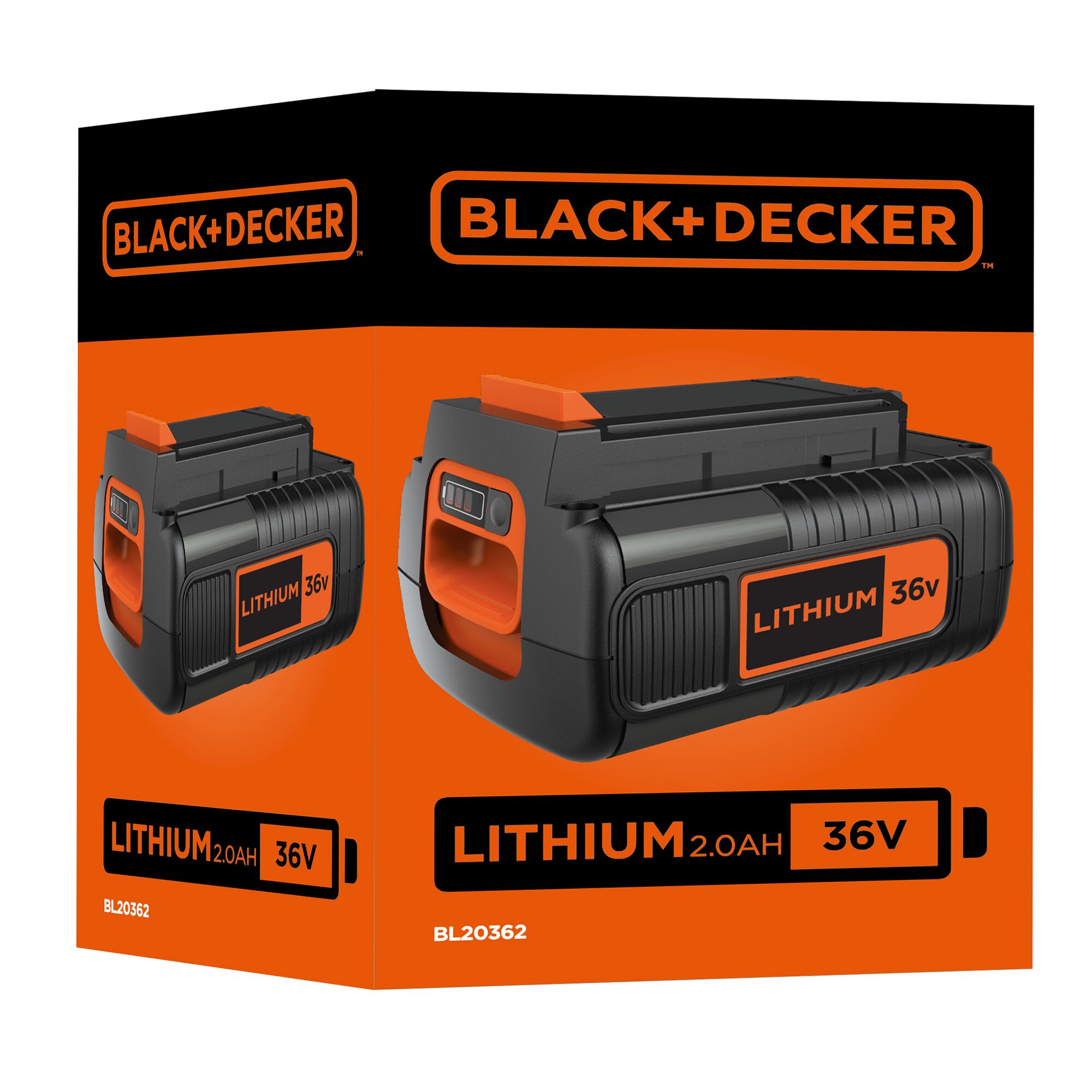 36V 2.0Ah Lithium Ion Battery | BLACK+DECKER